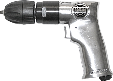 Taylor Pneumatic T-7788FK 3/8in Pistol Grip Drill with Keyless Chuck, 2,500 rpm